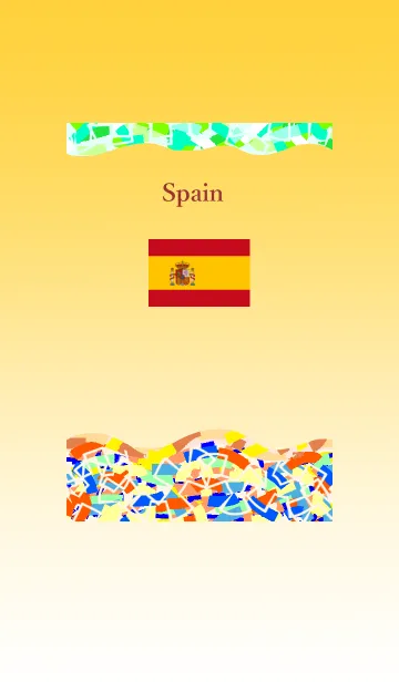 [LINE着せ替え] スペインのタイル 〜Red Yellow Color〜の画像1