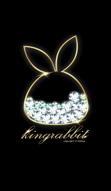 [LINE着せ替え] ゴールド ウサギ 王の画像1