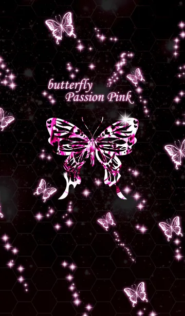 [LINE着せ替え] butterfly passion pinkの画像1
