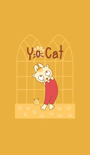[LINE着せ替え] YoCat and a hamster.の画像1
