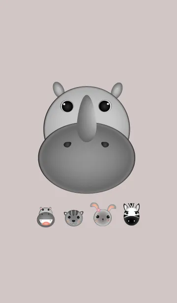[LINE着せ替え] Gray animalsの画像1