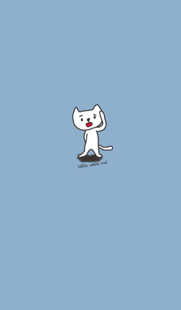 [LINE着せ替え] little white catの画像1