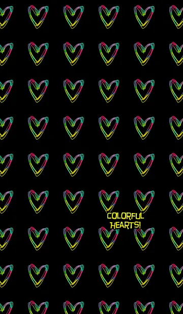 [LINE着せ替え] Colorful hearts！の画像1