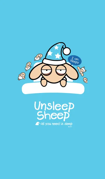 [LINE着せ替え] UNSLEEP SHEEP : Sheep Countingの画像1