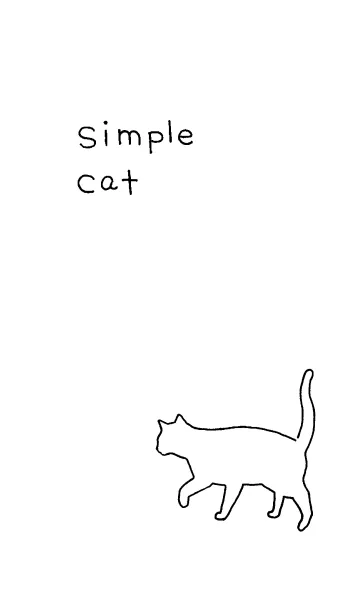 [LINE着せ替え] -simple cat-の画像1