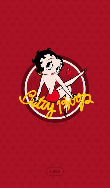 Betty Boop Vintage redのLINE着せ替え