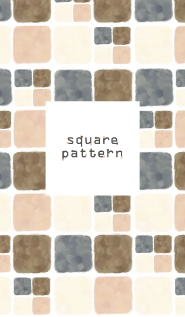 [LINE着せ替え] 四角パターン15-水彩画-の画像1