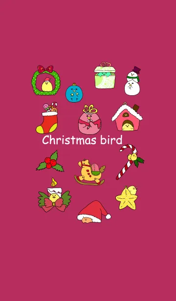 [LINE着せ替え] 小鳥のクリスマスの画像1