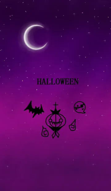 [LINE着せ替え] Happy Halloween Night★紫色の画像1