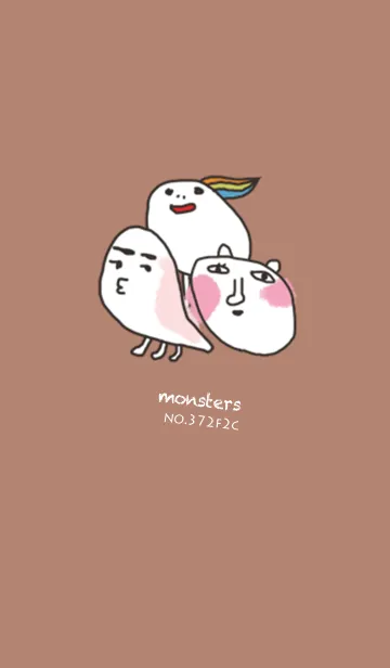 [LINE着せ替え] monsters no.372f2cの画像1