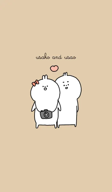 [LINE着せ替え] うさ子とうさ男の画像1