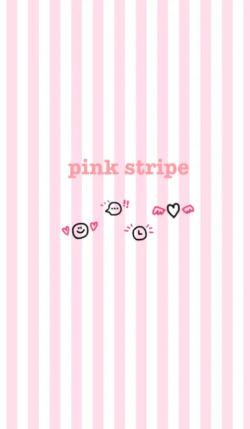 pink stripeのLINE着せ替え
