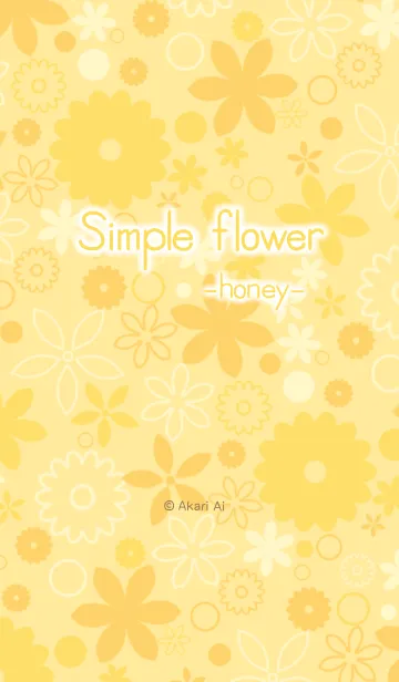 [LINE着せ替え] Simple flower -honey-の画像1