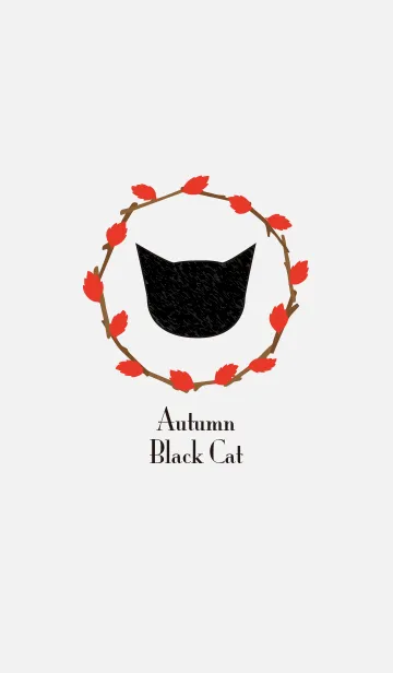 [LINE着せ替え] Autumn black catの画像1