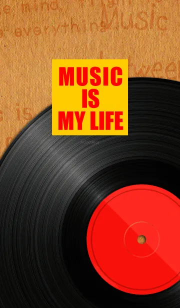 [LINE着せ替え] MUSIC IS MY LIFE - レコード盤の画像1