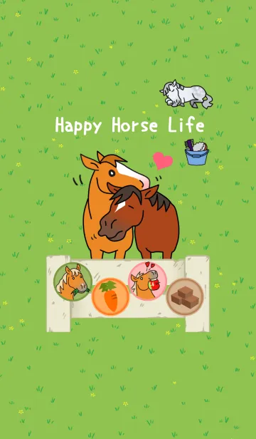 [LINE着せ替え] 馬と一緒に！ Happy Horse Lifeの画像1