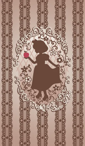 [LINE着せ替え] ❤シルエット・白雪姫 ブラウンの画像1