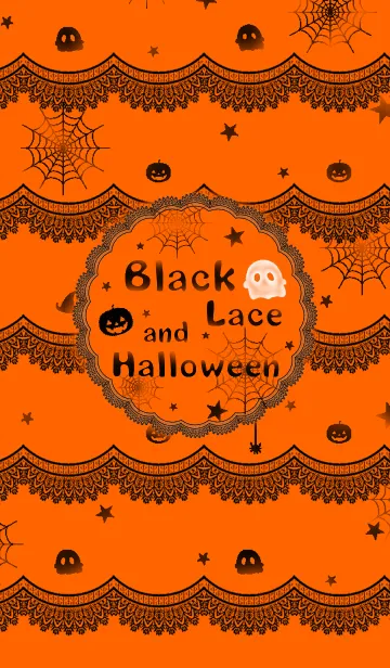 [LINE着せ替え] Black Lace and Halloweenの画像1