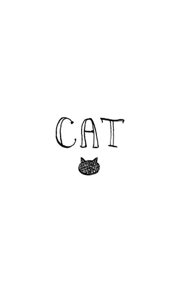 白黒ねこテーマの着せ替えメイン画像