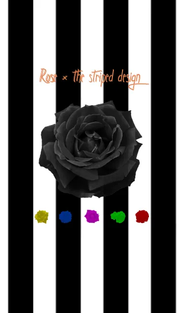 [LINE着せ替え] Rose × the striped designの画像1