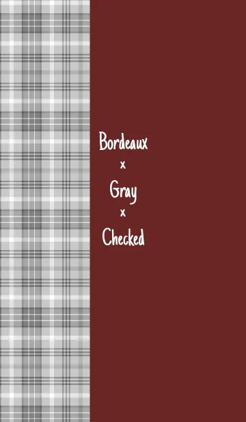 [LINE着せ替え] Bordeaux × Gray × Checkedの画像1
