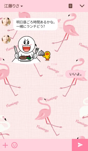 [LINE着せ替え] お洒落フラミンゴの画像3