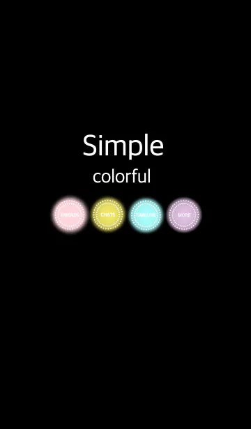 [LINE着せ替え] simple colorfulの画像1