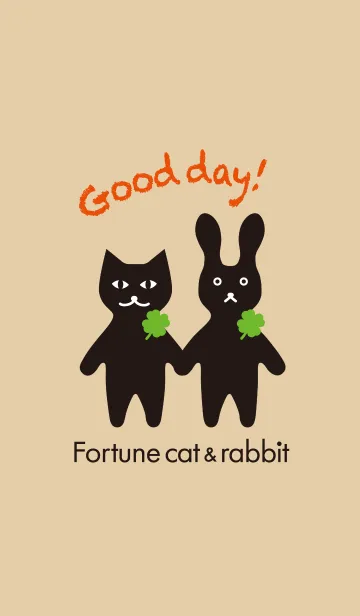 [LINE着せ替え] Fortune cat ＆ rabbitの画像1