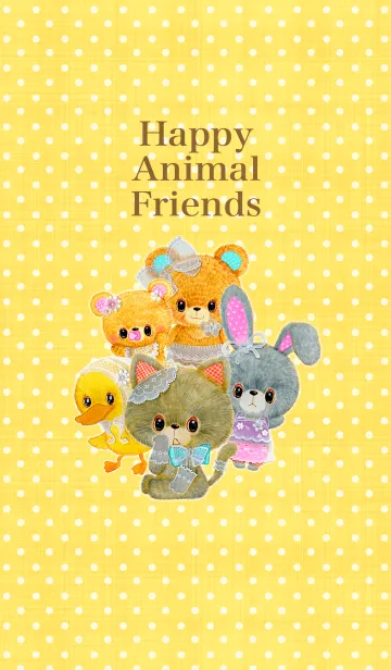 [LINE着せ替え] Happy Animal Friendsの画像1