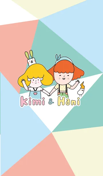 [LINE着せ替え] Kimi ＆ Hani - My dear friends~の画像1