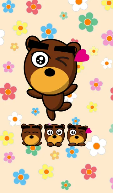 黒眉毛の熊さん2のLINE着せ替え