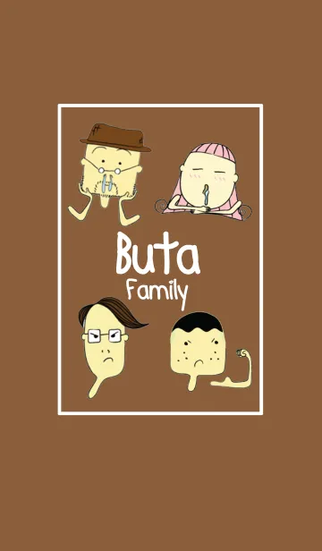 [LINE着せ替え] Buta Familyの画像1