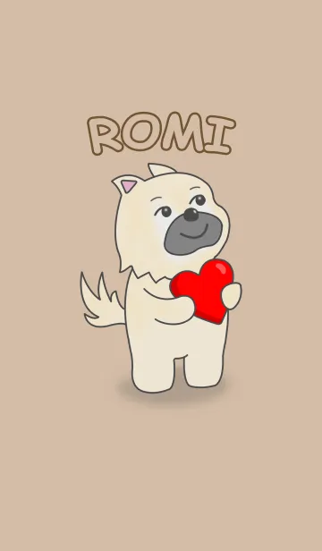 [LINE着せ替え] Romi Cute Dog ( ロミかわいい犬 )の画像1