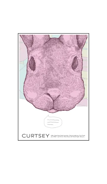 [LINE着せ替え] CURTSEY : うさぎの画像1