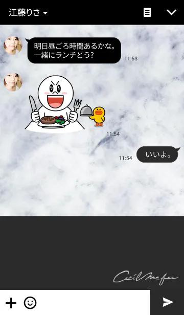 [LINE着せ替え] CECIL BLK＆BLKの画像3