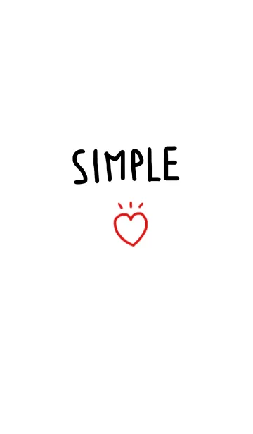 [LINE着せ替え] simple white and heartの画像1