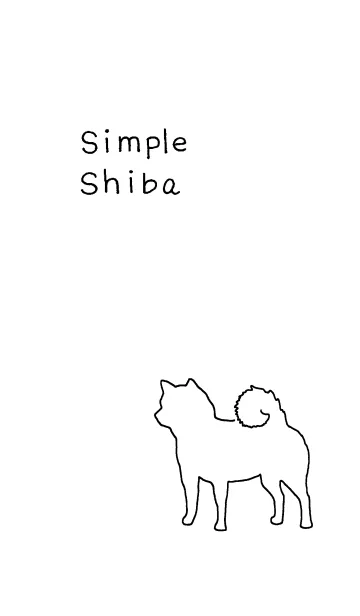 [LINE着せ替え] -simple shiba-の画像1
