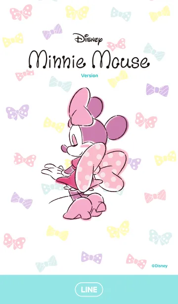 ミニーマウス（カラフルリボン）のLINE着せ替え
