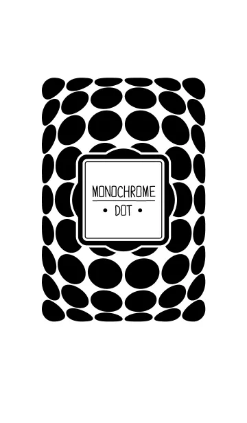 [LINE着せ替え] シンプルモノクロ-ドット2-の画像1