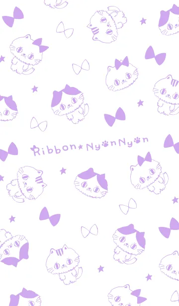 [LINE着せ替え] Ribbon NyanNyanの画像1