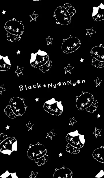 [LINE着せ替え] Black NyanNyanの画像1