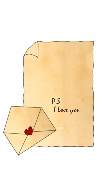 [LINE着せ替え] セピア色のlove letterの画像1