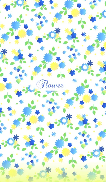 [LINE着せ替え] flower-blueの画像1