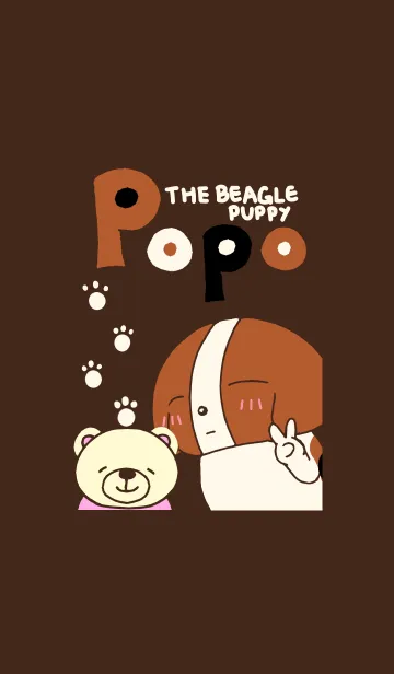 [LINE着せ替え] Popo The Beagle Puppyの画像1