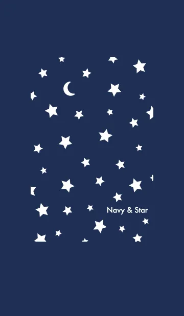 [LINE着せ替え] Navy ＆ Starの画像1