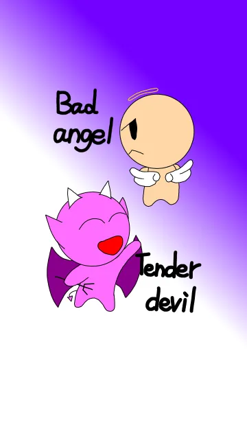 [LINE着せ替え] 悪い天使と優しい悪魔の画像1