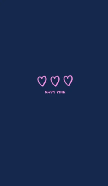 [LINE着せ替え] ネイビーとピンクの着せ替えの画像1