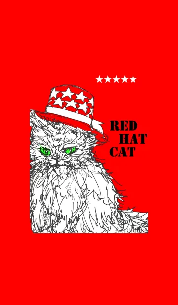 [LINE着せ替え] :: Red hat cat ::の画像1