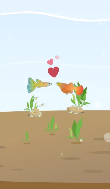 [LINE着せ替え] クジャクの魚の一家の画像1