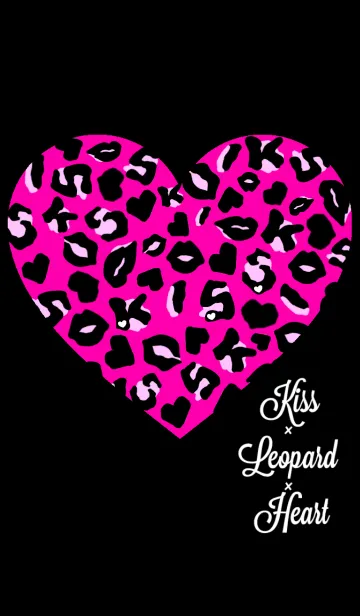 [LINE着せ替え] Kiss × Leopard × Heartの画像1